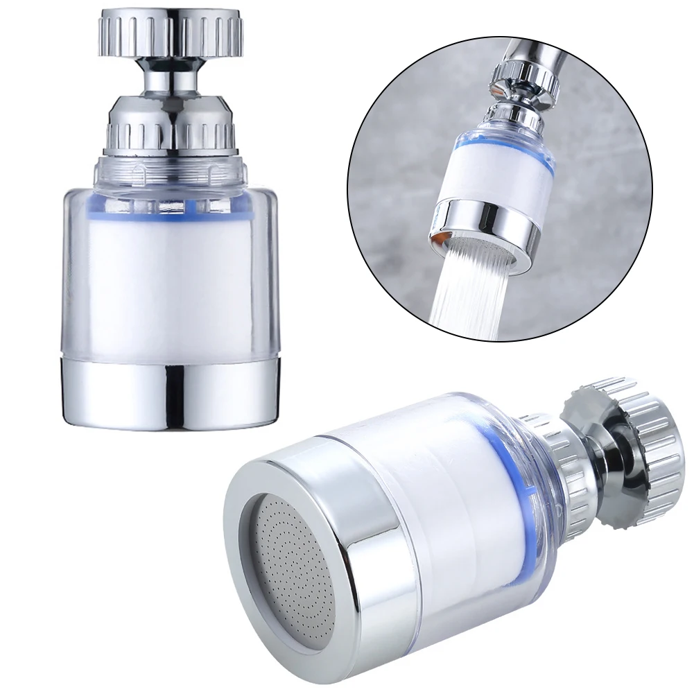 360 Degree Water Filter Tap with PP Cotton Filter Element Tap Descaler Attachment Easy To Install and Replace