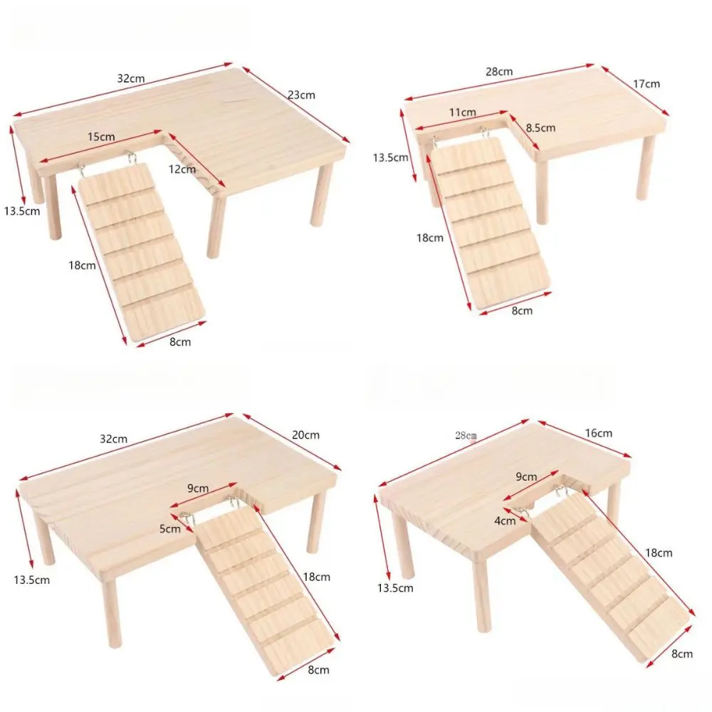 Wooden Hamster Climbing Platform - Easy Installation, Durable Jumping Board & DIY Cage Accessory for Small Pets