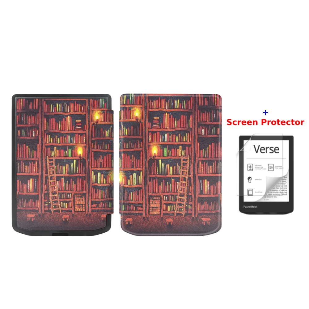Premium PU Leather Auto Wake Sleep Cover with Screen Protector