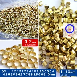 1000pcs Brass pipe 0.2mm wall thickness 1-11mm OD brass tube  length Straight tubing   copper tube thin-walled Small diameter