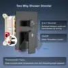 10 Inch Slide Bar Shower Faucet Luxury High Pressure Shower Heads and Handheld Spray Combo Set Wall Mounted Shower 4