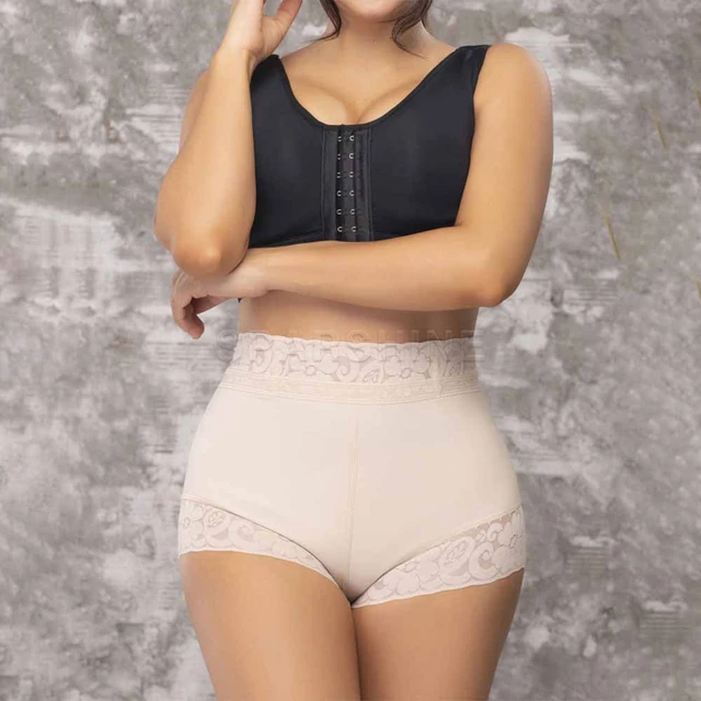 Shapewear for Women Tummy Control Butt Lifter Panties High Waisted Fajas  Shorts with Hook Zipper Closure Fake Booty Plus Size