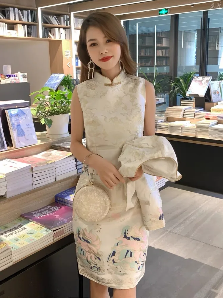 Chinese New Year Tradition Design Women Lady Clothing Suitset