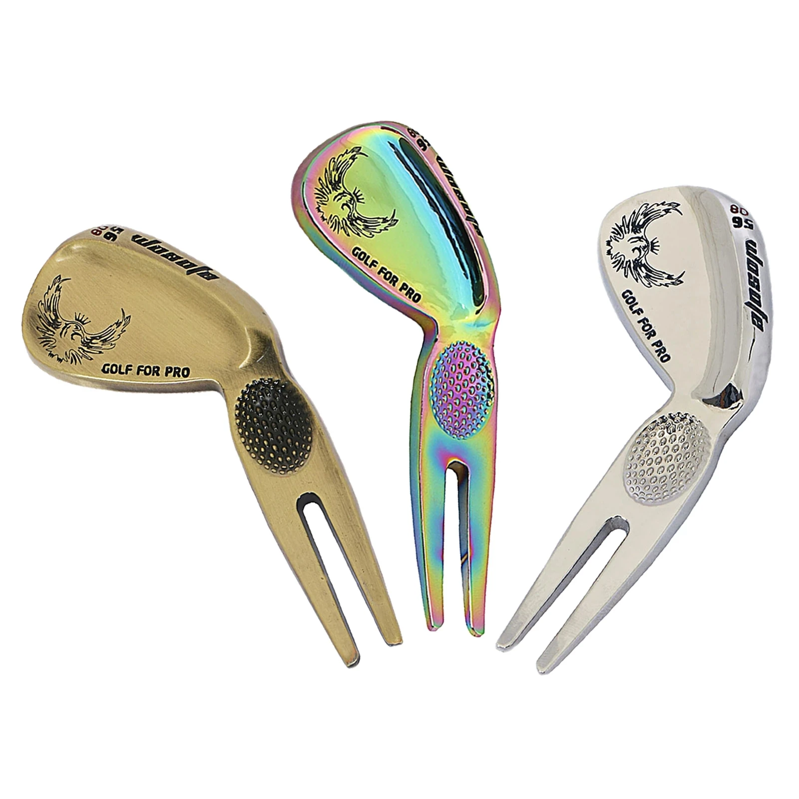 

1pc Golf Putting Green Repair Fork Divot Tool Golf Pitchfork Pitch Cleaner Golf Accessories Metal for Golfer Gift