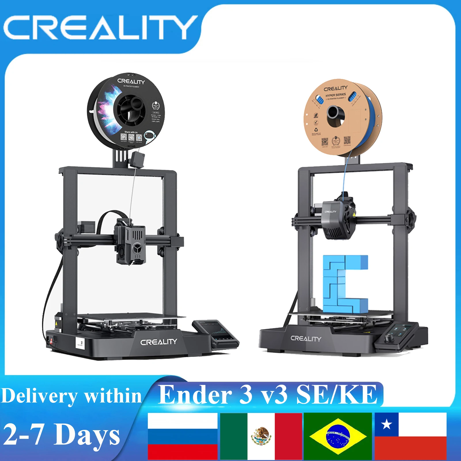 Creality Ender 3 V3 SE/KE 3D プリンタ スプライト直接押出 250mm/S