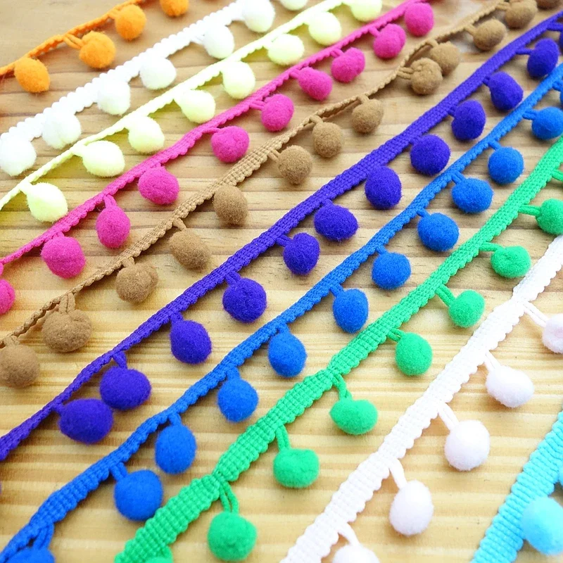 Nastro Con Pon Pon Da 20 Metri – Rifinitura Con Pompon Da 1 Cm Per Cucito Creativo, Decorazioni E Fai Da Te – Colore Arancione