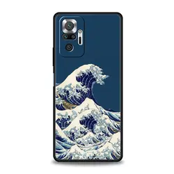 The Great Wave Art - Inspired Black Phone Case Cover for Redmi K40 Gaming (A1)