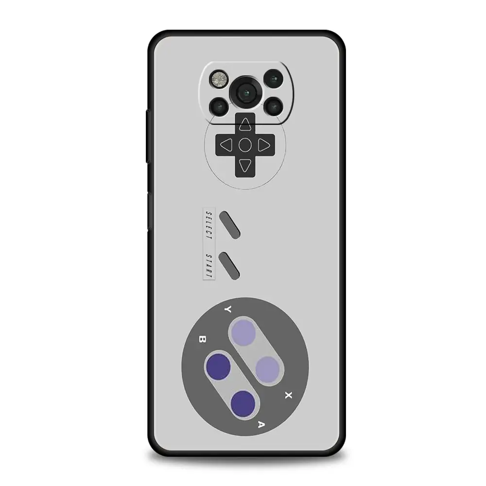 Vintage GamePad Design Black Phone Case – Retro Gaming Style Cover