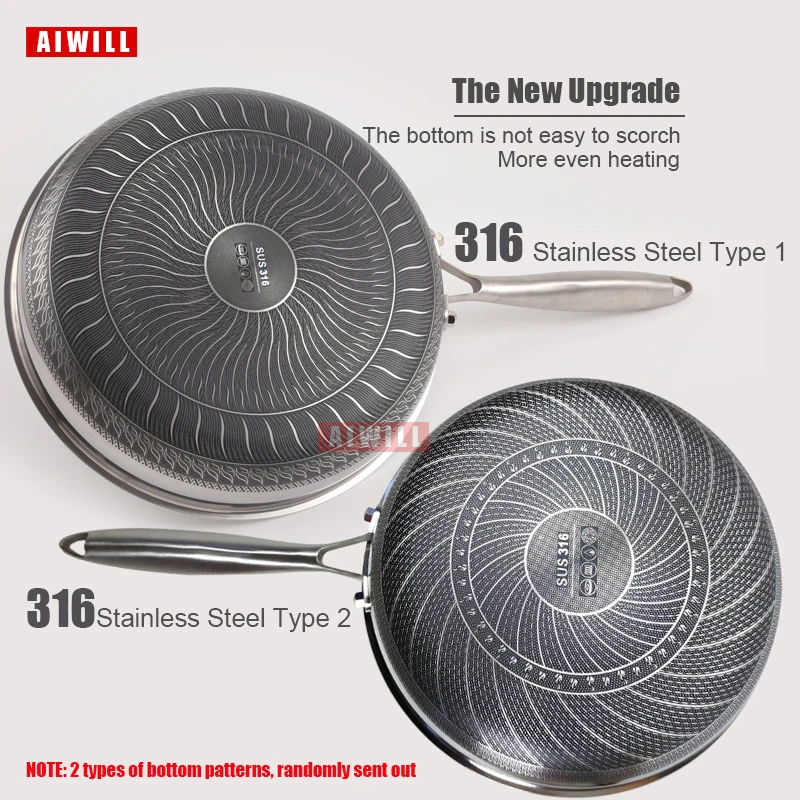 Premium Stainless Steel Nonstick Frying Pan