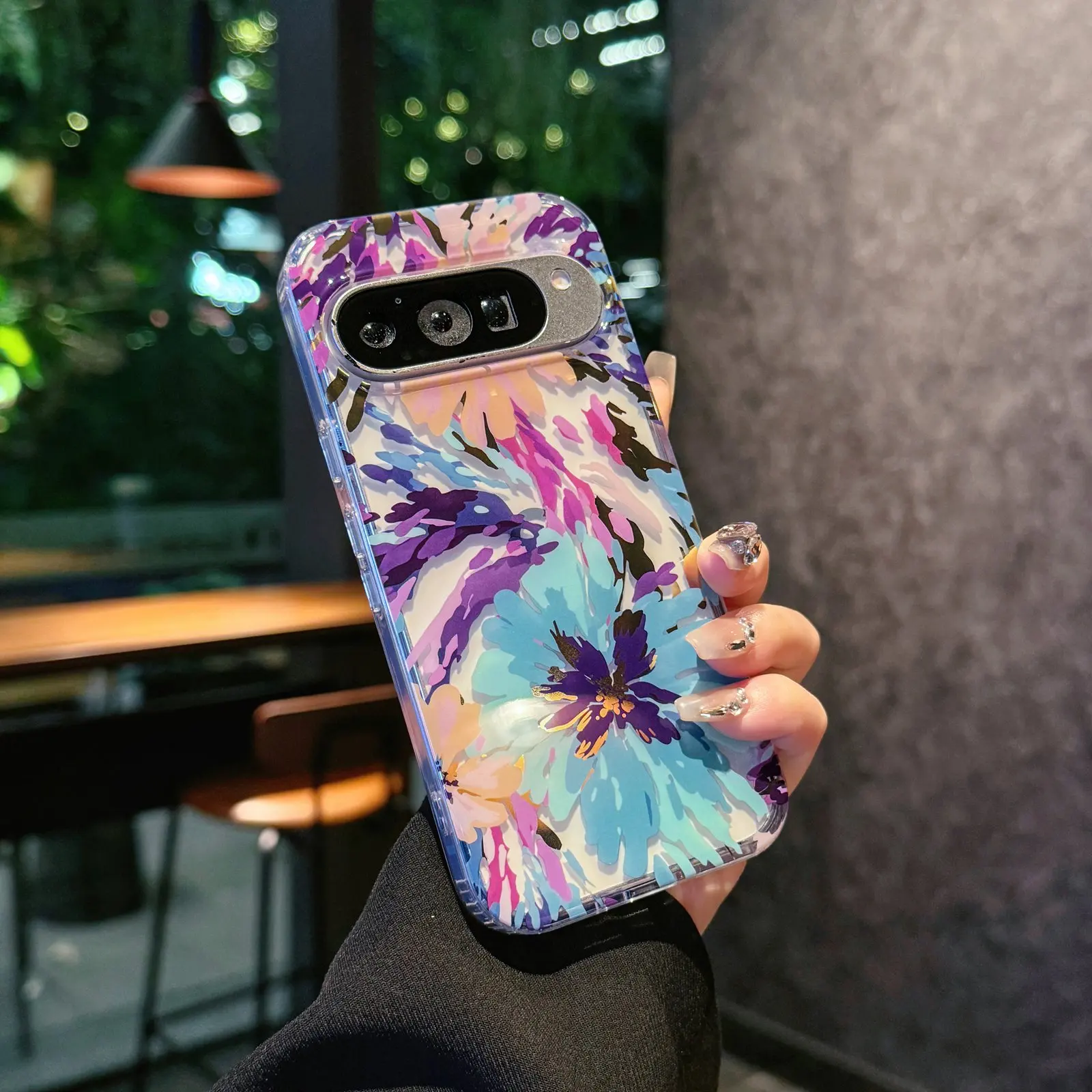 Serect Garden Flower Series Colorful Phone Case - Hard Acrylic Clear Protective Back Cover Bumper