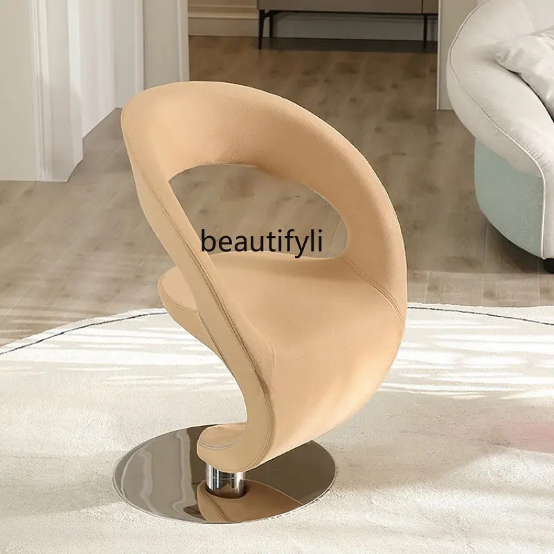 

yj Beauty Chair Nordic Imitation Cashmere Armchair Creative Comfort Pin Leisure Chair