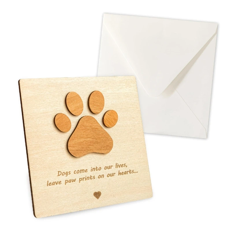 Pet Dog Puppy Memorial Card Card for Pet Loss Comfort Gift Desktop Decors Memorial Gift Photography
