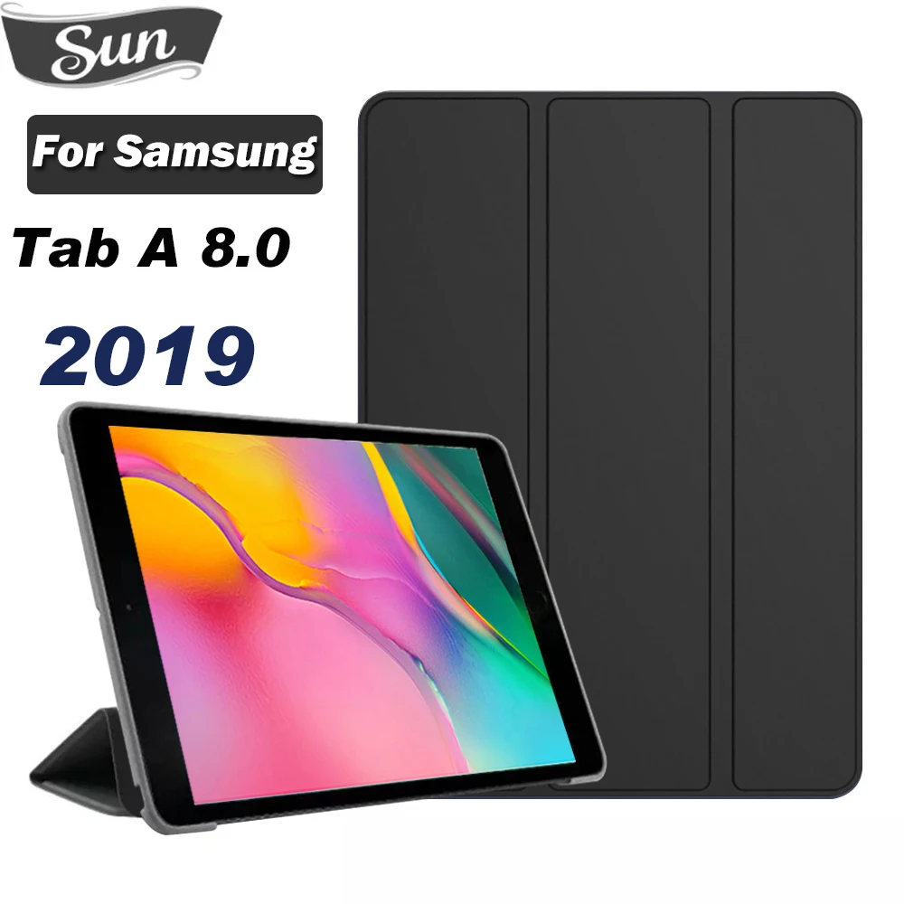 

Чехол для Samsung Galaxy Tab A 8,0, 2019 дюйма, T290, чехол для планшета из искусственной кожи, трехскладной чехол для электронной книги для женских планшетов, чехол