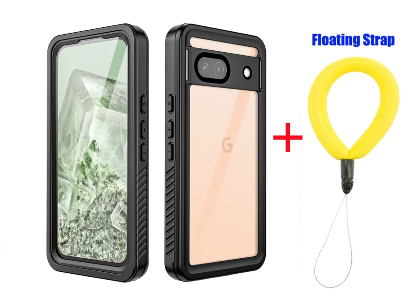 Enhanced Waterproof IP68 Protection Case with Transparent PC Back Cover and 360° Full Body Drop Resistance