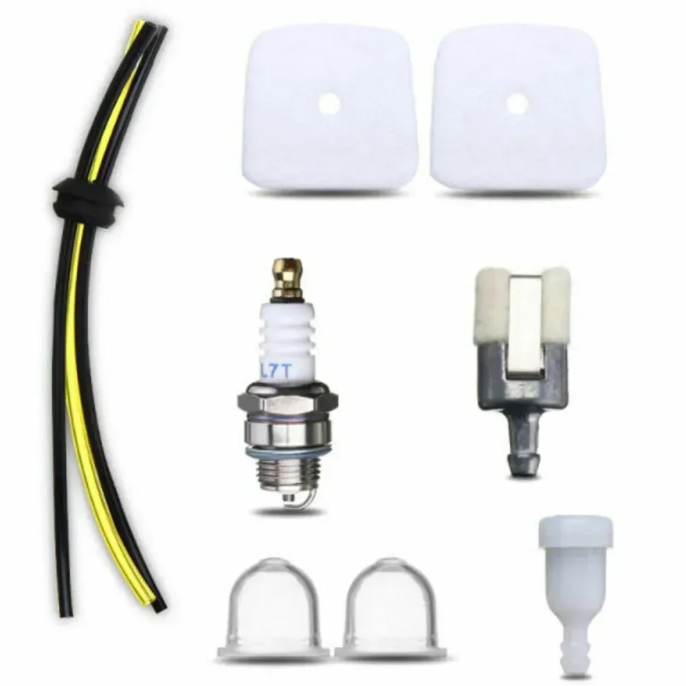Fuel Line Spark Plug Air Filters Primer Pump Service Set For Echo SRM2100 SRM 2400 Brushcutter Grass Trimmer Part