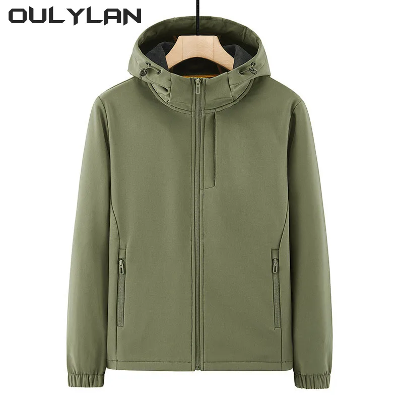 

Oulylan Military Outdoor Jackets Men Shark Skin Soft Shell Tactical Waterproof Windbreaker Army Combat Jacket Mens Hooded Coats