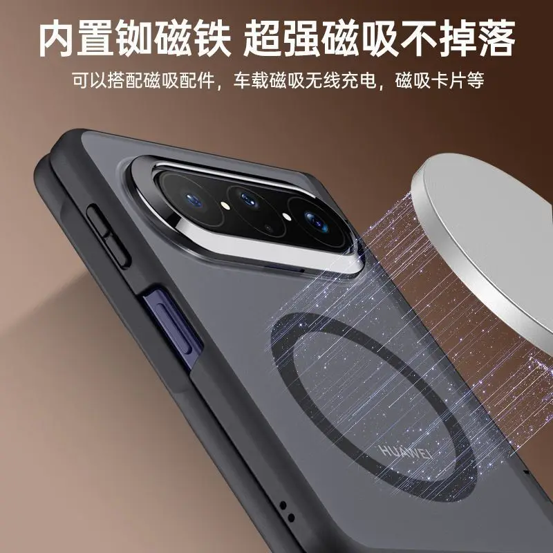 Magnetic Matte Transparent All-Inclusive Case with Tempered Glass Film