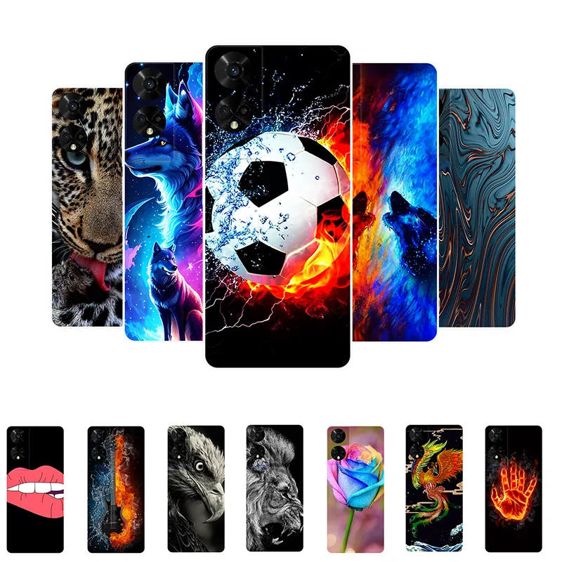 Football Design Soft Silicone Phone Case - Stylish Back Cover and Protective Etui