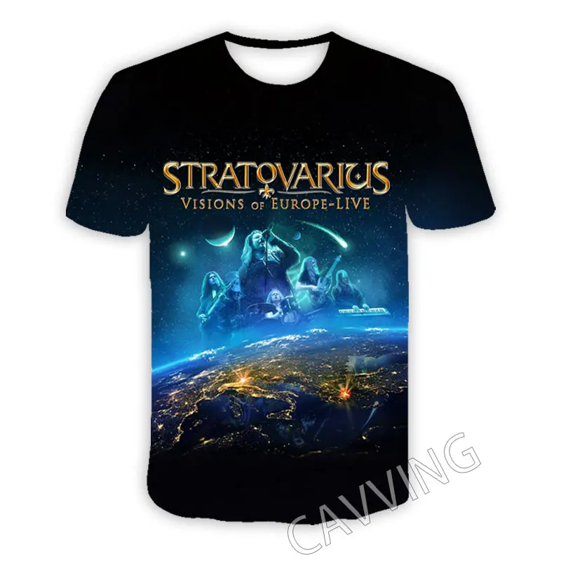 New Fashion Women/Men's 3D Print Stratovarius Band Casual T-shirts