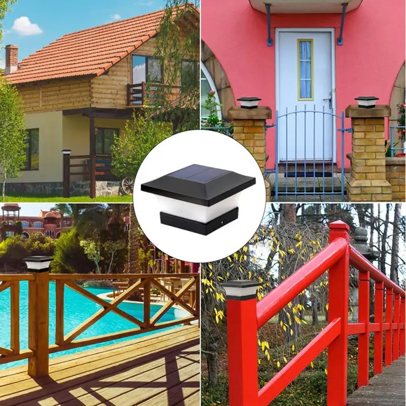 

Solar LED Column Lights LED Lighting Solar Powered Light Solar Fence Post Lights High Brightness Warm White LED Lighting Decor