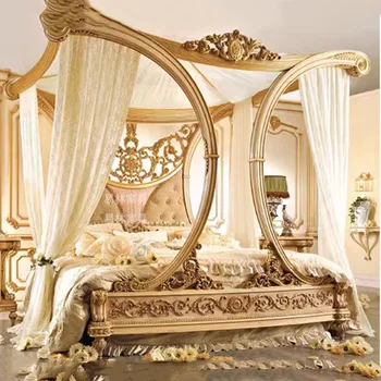 Accent Designer Bed Room Decor Lounge Clear Comfortable Modern Aesthetic Luxury Bed Space Saving Cama Entrance Hall Furniture