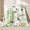 Japanese Pochacco Blanket Sanrio Flannel Fluffy Throw Camping Blanket for Children Sofa Throw Blanket Modern Fashion Gift Miniso 5