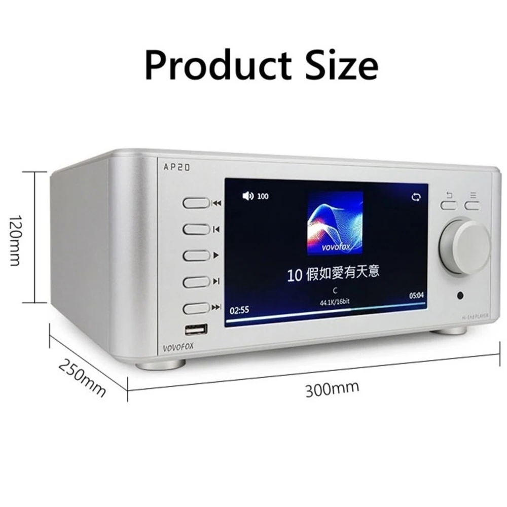 VOVOFOX AP20 HiFi Music Player FPGA Decoding Digital Audio