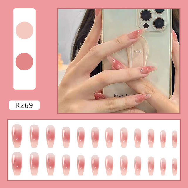 Checkerboard Fake Nails Press on False with Designs Set Fashion Save Time Wearable Manicure Patch False Nails With Glue