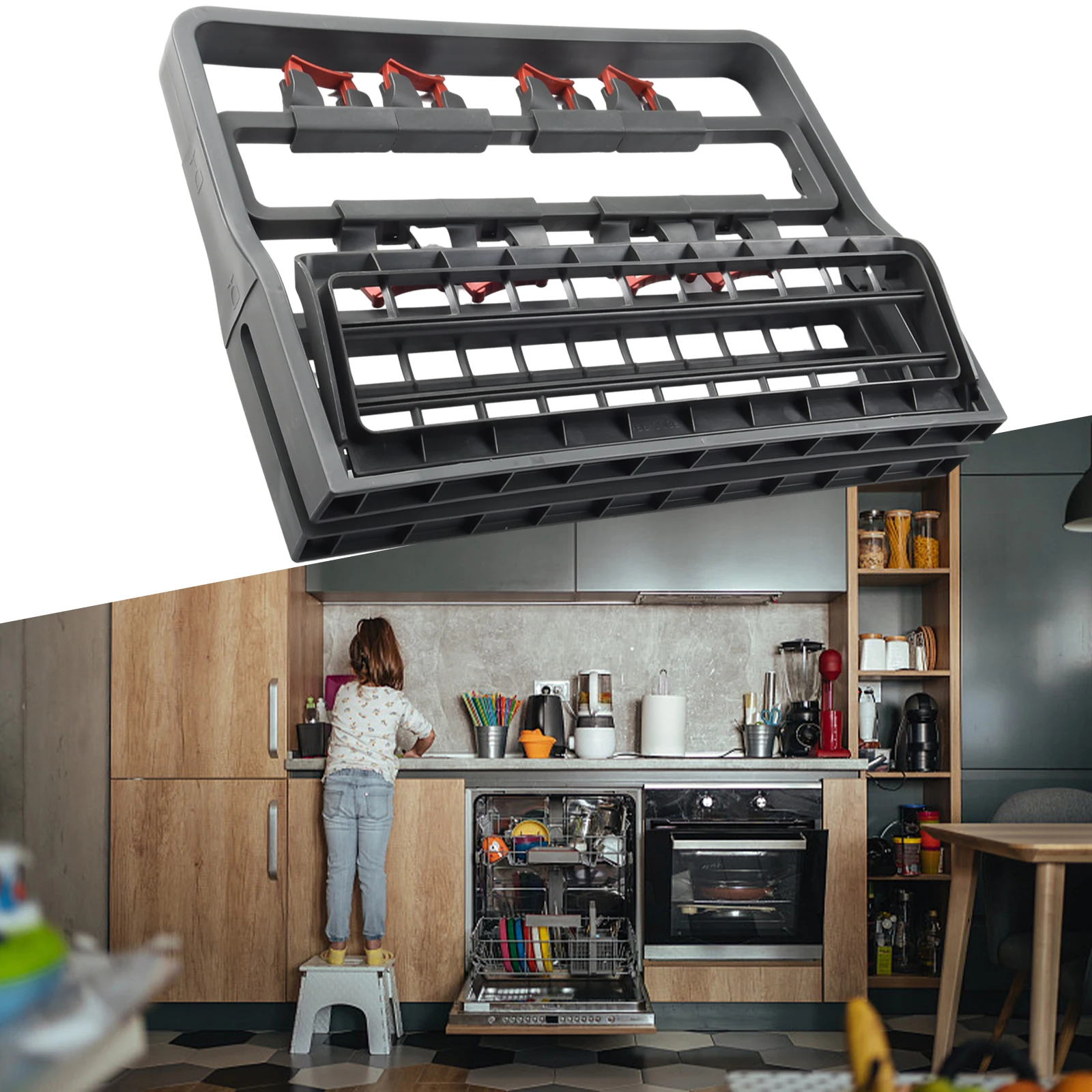 Compact Dishwasher Glass Basket Holds 8 Glasses Fits Most 60cm and 45cm Dishwashers Suitable for Various Brands