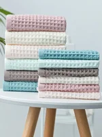 1Pcs Waffle Soft Face Towels for Adults Plaid Hand Towel 100% Cotton Face Care Bathroom Tools Sport Hair Towel 34*74cm Square 5