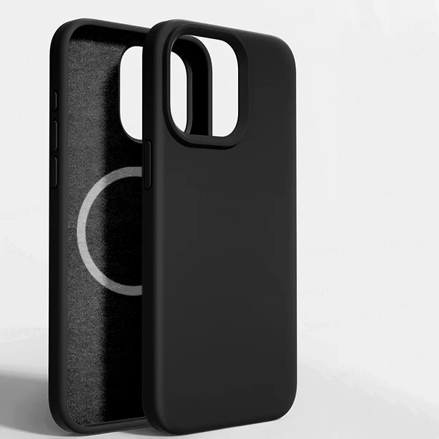 Magnetic Liquid Silicone Case with Wireless Charging Back Cover
