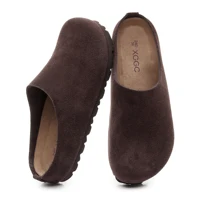 Anti Slip Leather Clogs Cork Footbed Sandals Comfort Mules with Arch Support Slip on Slippers Casual House Slippers - Image 6