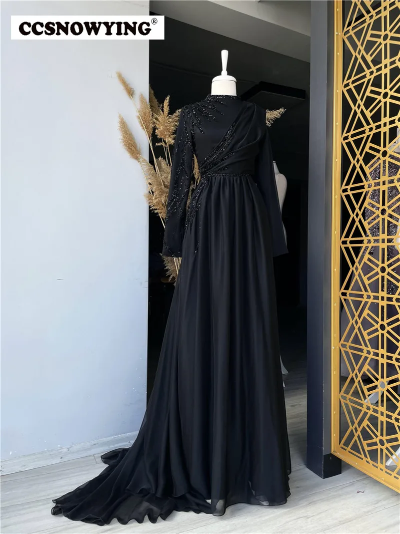 Black Wedding Dresses Gothic Ball Gown Off the Shoulder Bridal Dress –  MyChicDress