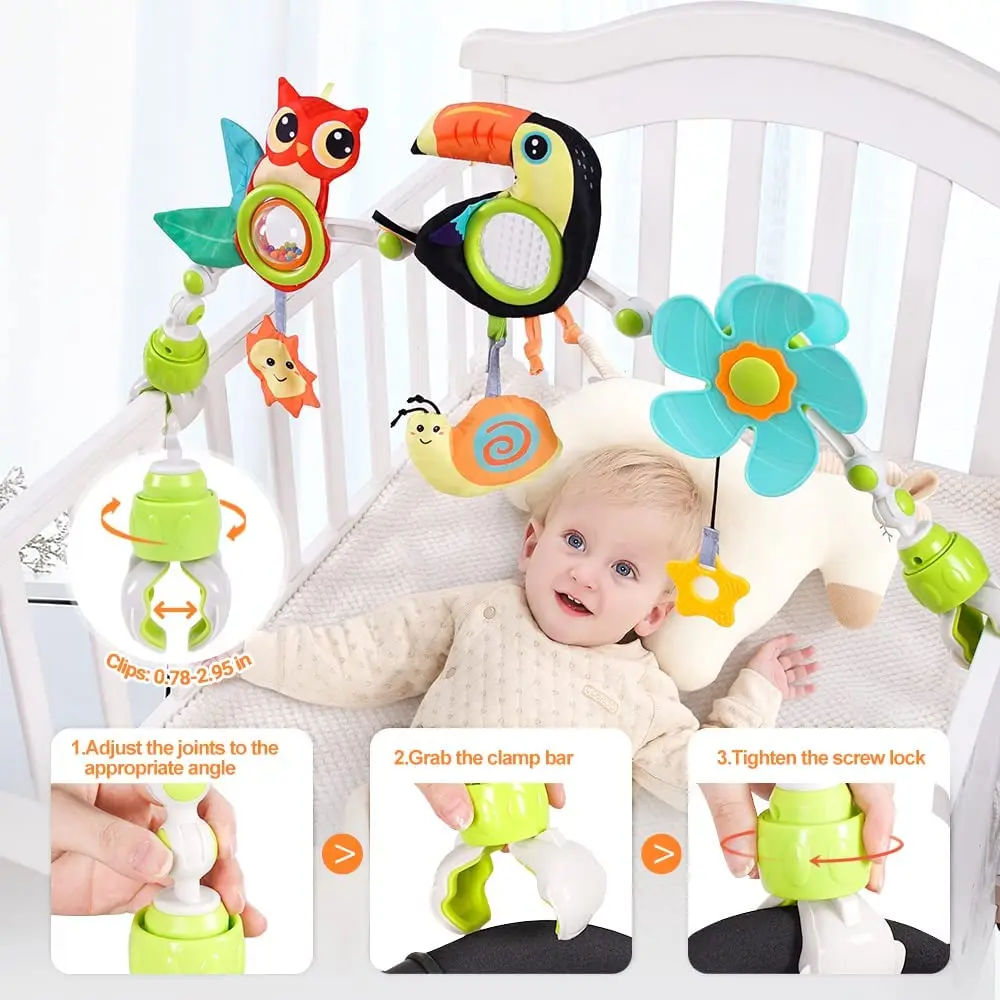 Baby Stroller Arch Toy Clip On Infant Crib Bed Activity Sensory Toy - Main Image