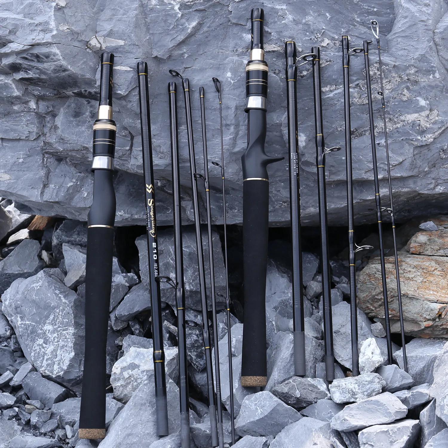 Carbon Fiber Water Carp Tackle  Sougayilang 2.1m Rod Portable