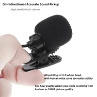 MC01A Portable External 3.5mm Hands-Free Mini Wired Collar Clip Lapel Lavalier Microphone for PC Laptop Lound Speaker 4