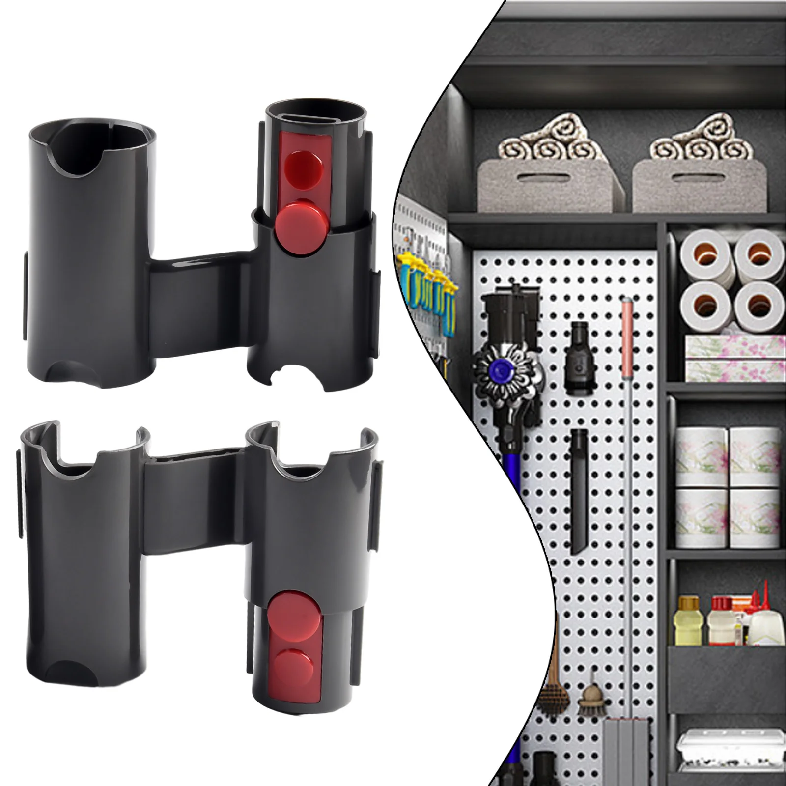 2Pcs Vacuum Cleaner Place Brush Head Nozzle Cleaning Bracket Storage Shelf Holder For Dyson V7 V8 V15 V10-V12 Vacuum Cleaner