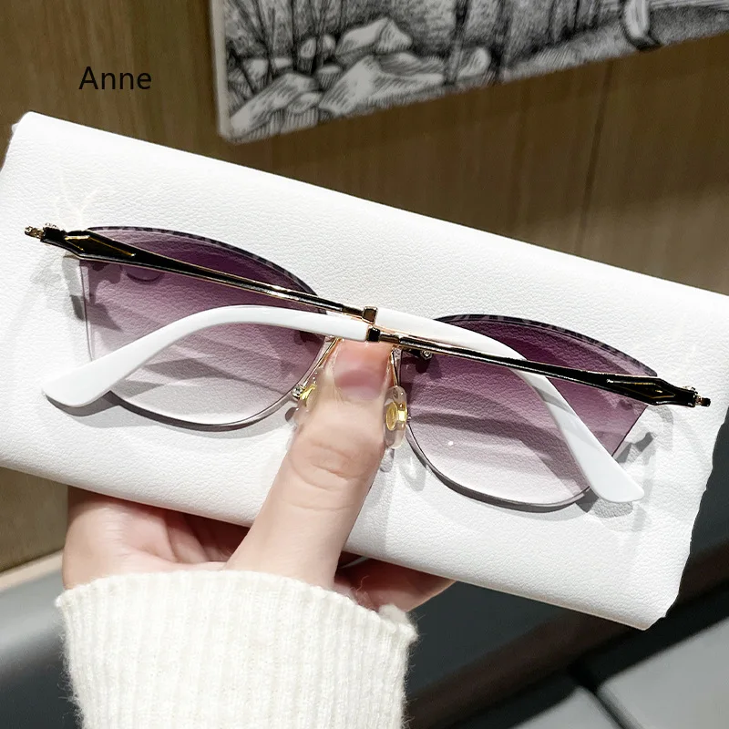 3D Floral Border Shade Reading Glasses New Framless Sunglasses Presbyopia Eyeglasses For Women New +1.0+1.5+2.0+2.5...+4.0 3