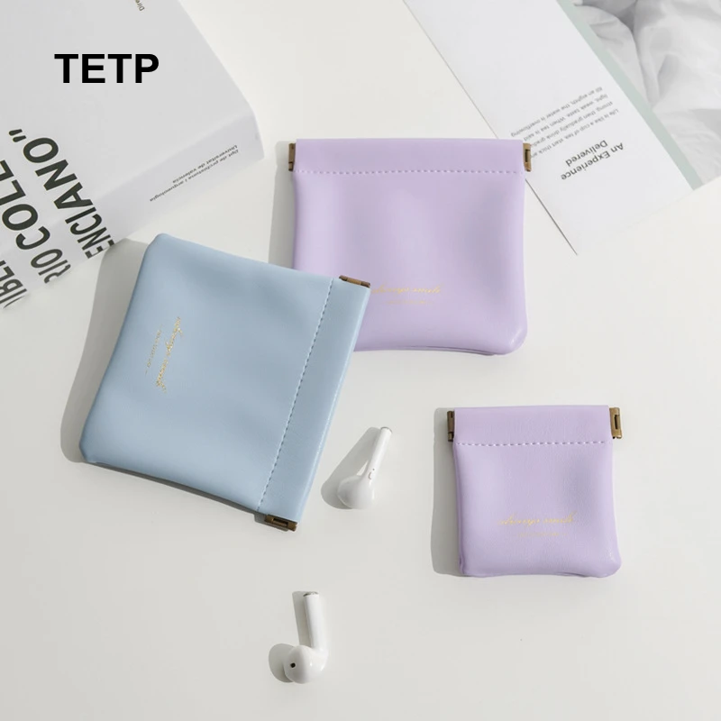 TETP 미니 쥬얼리 가방 여행 화장품 메이크업 립스틱 목걸이 스토리지 포장 여성을위한 선물 호의 PU 멀티 컬러 주최자