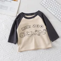 Spring Children's T-shirt Boys Girls Long Sleeve Base Coat Leisure Wear Boys Girls Tops Kids Clothes Children T-shirt 2