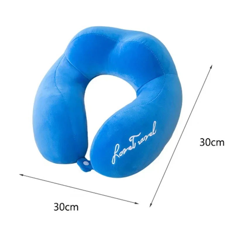 1PC Travel Neck Pillow Travel Neck Cushion Durable U-Shaped Travel Portable Neck Pillow Airplan Soft Pillow PP Cotton 5