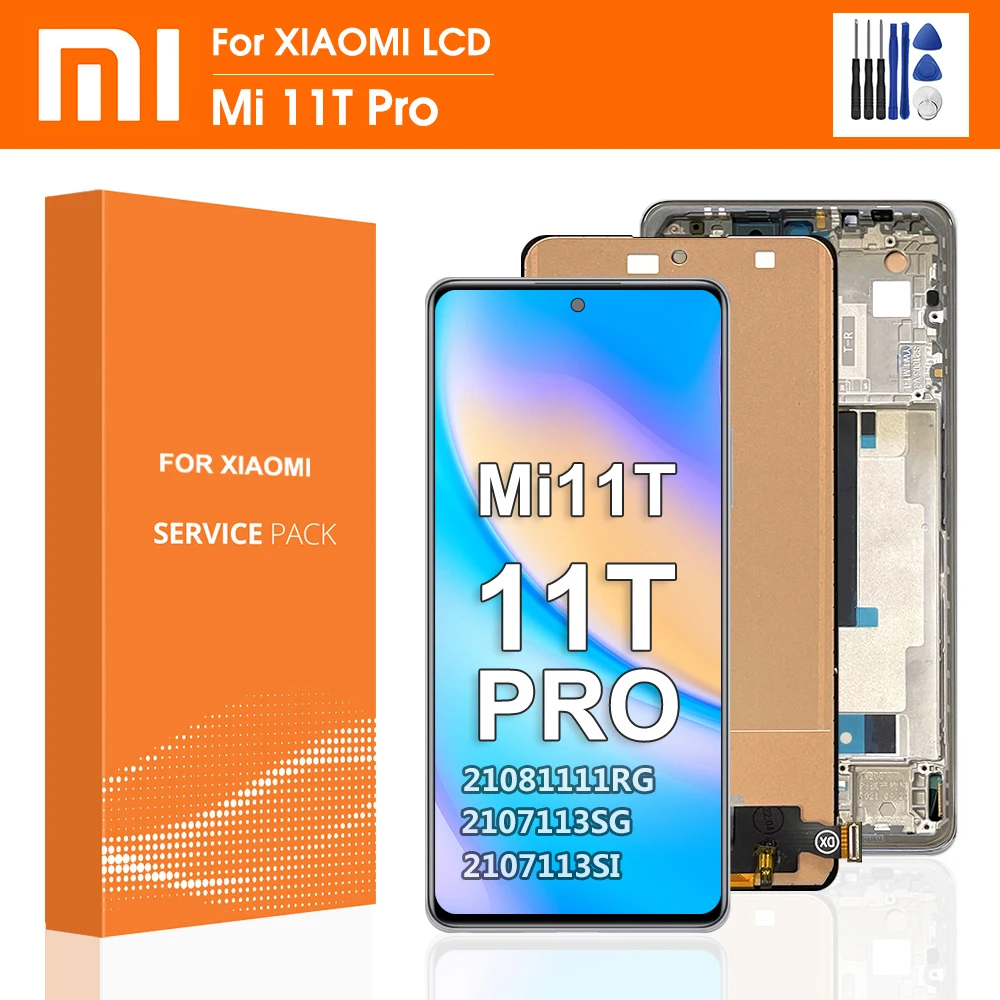 

100% Tested Mi 11T Display Replace For Xiaomi Mi 11T Pro LCD 2107113SG Display Touch Screen Digitizer Assembly Repair Screen