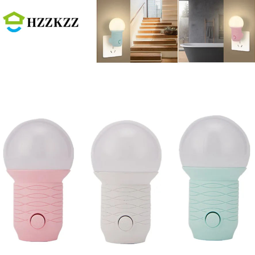 HZZKZZ-Mini luz LED de noche enchufable, lámpara de 2 colores para bebé,  Ojo de enfermería, luz para dormir, luces de enchufe para dormitorio,  ahorro de energía, Linda lámpara de pasillo - AliExpress