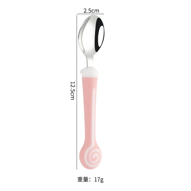 Gadgets Lollipop Baby Spoon Fork Children Utensil Stainless Steel Toddler Dinnerware Cutlery Infant Feeding Tableware