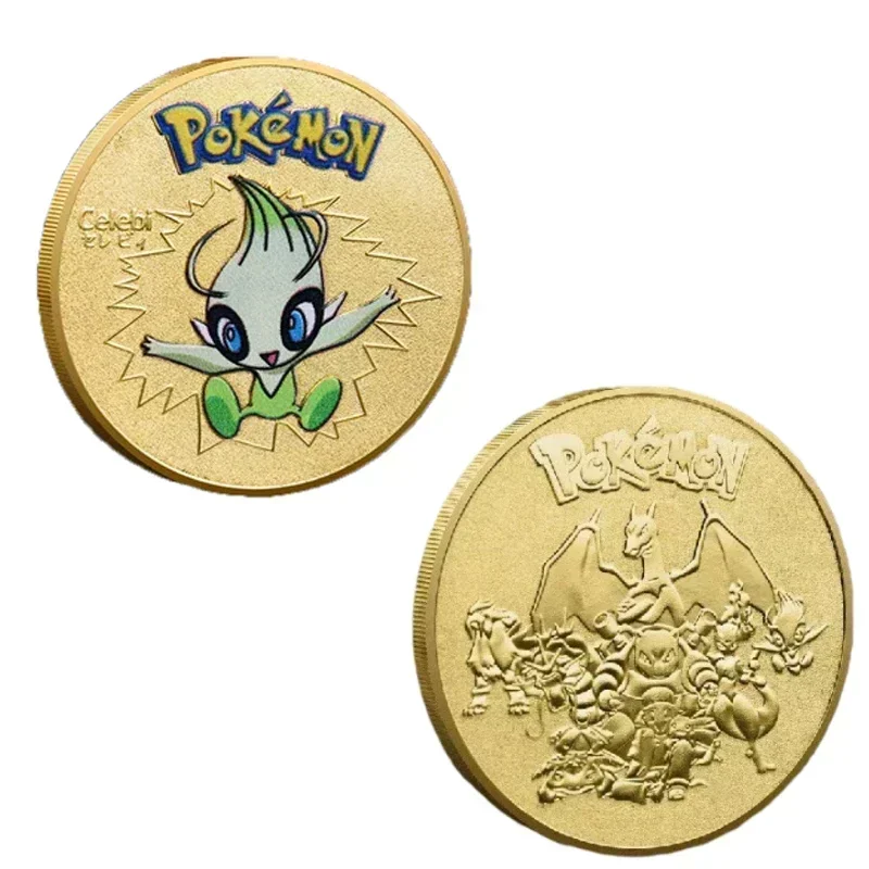 Pokemon Anime Placcato Oro Gioco Moneta Commemorativa Pikachu Charizard Mewtwo Moneta D'oro Collezione di Giochi Pokemon Regalo Di Natale - immagine 5