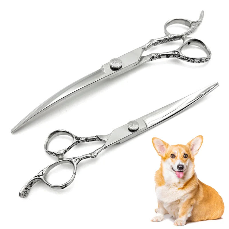 7.5 Inches Professional Dog Grooming Scissors-Straight & Thinning & Curved Shears