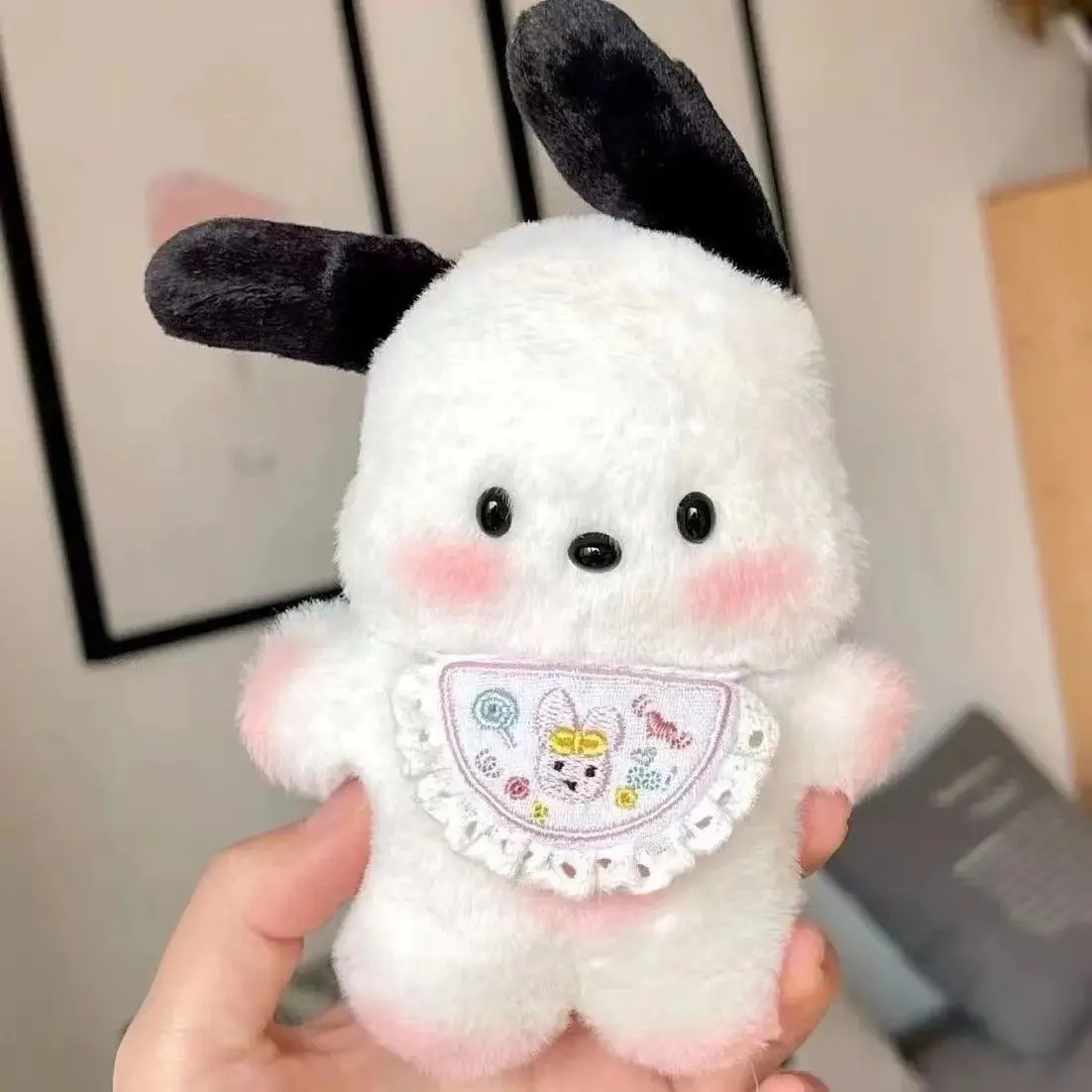 Sanrio Plush Pochacco Key Chain Cute Doll Girl Diy Plush Bag Pendant Kawaii Room Decoration Children Pillow Couple Gift 6