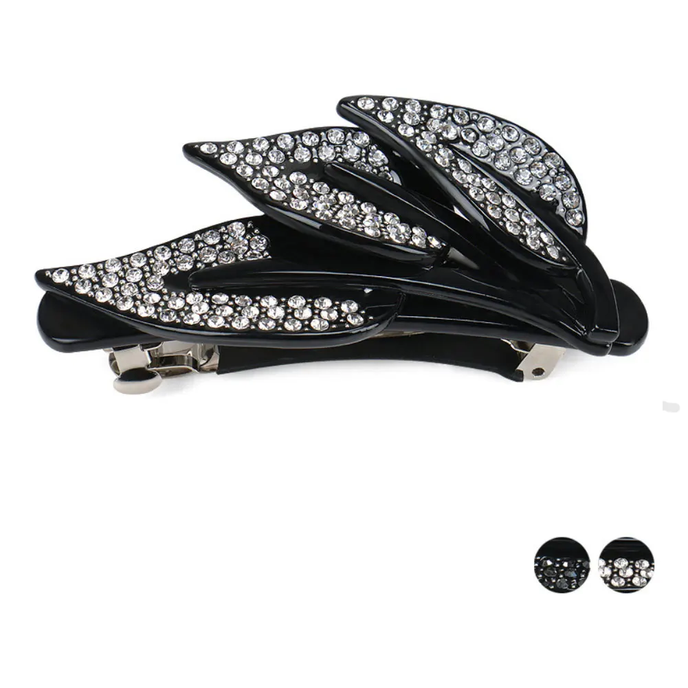 

Luxury Spark Rhinestones Hair Clip Barrettes for Women Girls Handemade Acetate Hair Accessory Ornament Jewelry, Tiara for Office