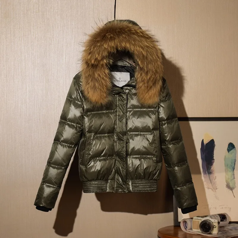 2023 New Women Down Jacket Winter Coat Short Parkas Thick Slim Fit Outwear Hooded Fur Collar Given To Philandering Overcoat