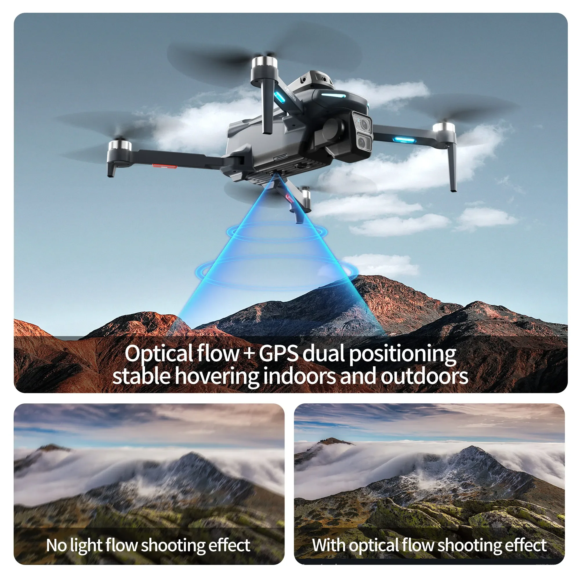 Drone XT606 4K/8K HD Pliable avec Caméra – Vol Intelligent